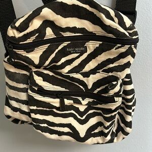 Kate Spade ze are print small backpack.